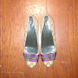 Gucci Monogram Horsebit Flats - Negotiable